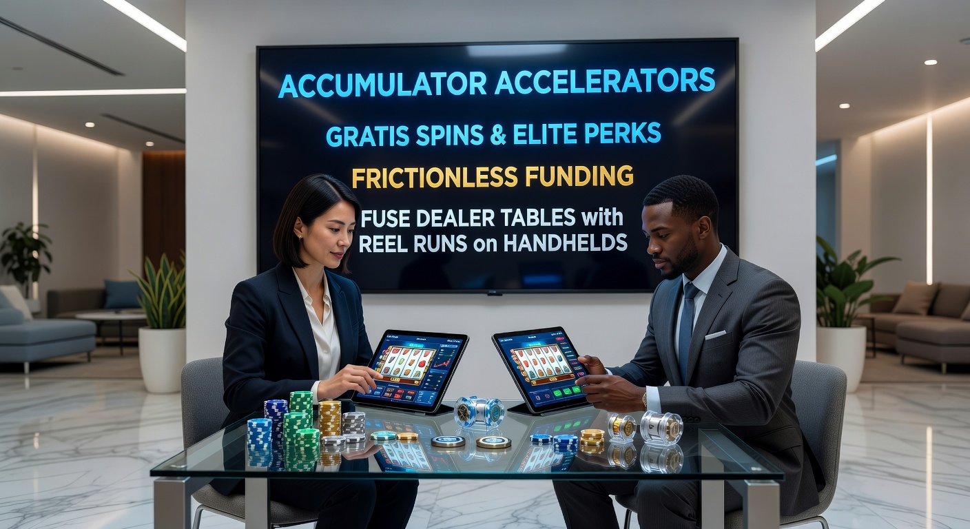 Mobile screen showing fused live dealer table and slot reels with accumulator progress bar building rapidly amid free spins and VIP notifications