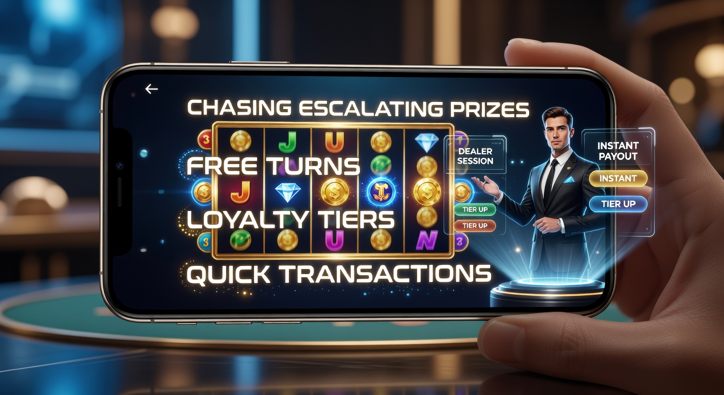 Mobile phone screen displaying a vibrant slot reel game with free spin bonuses and loyalty tier indicators active during a live dealer session