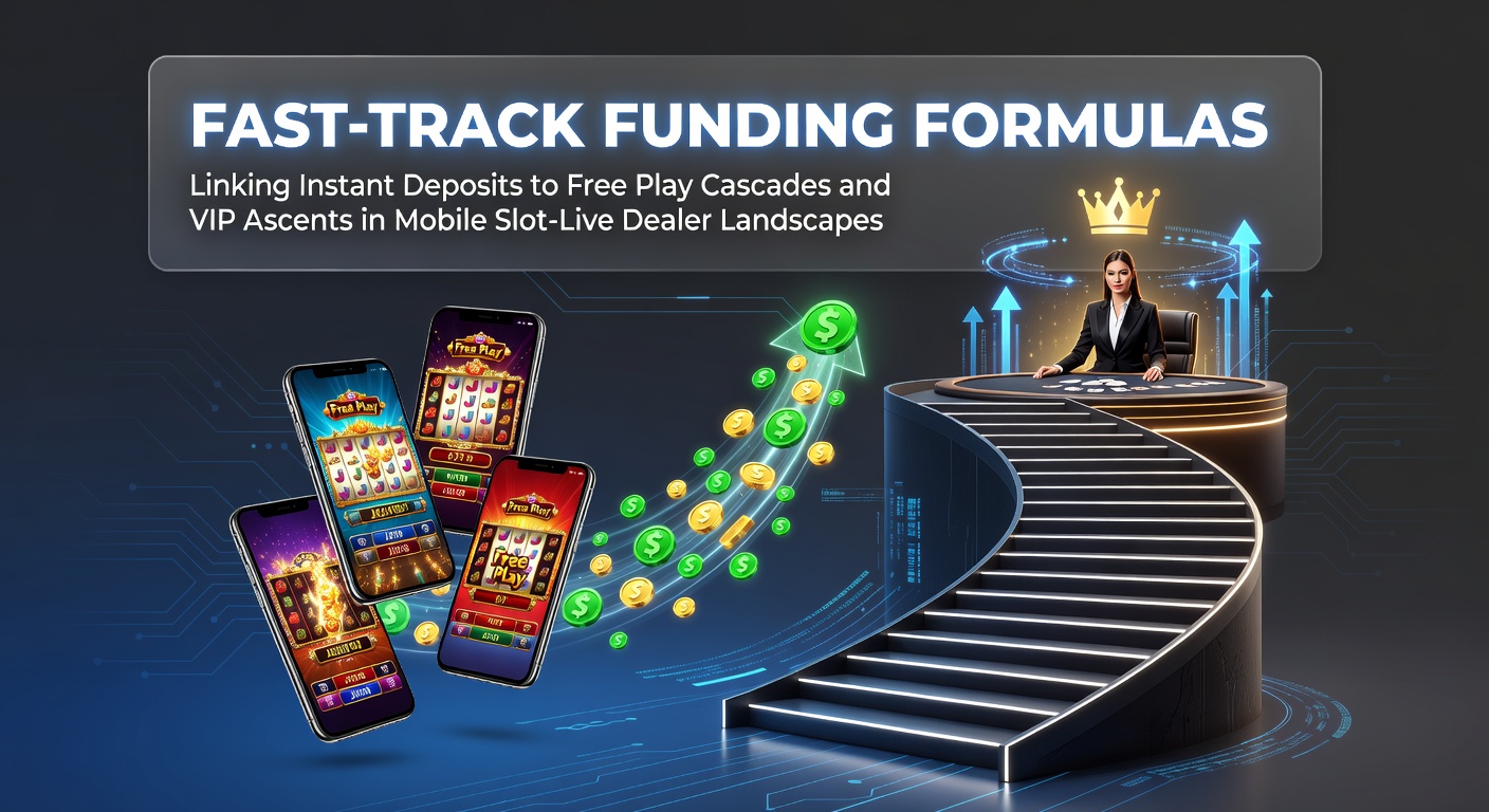 Mobile phone screen displaying a vibrant slot game interface with instant deposit notification and cascading free spins animation alongside a live dealer table feed