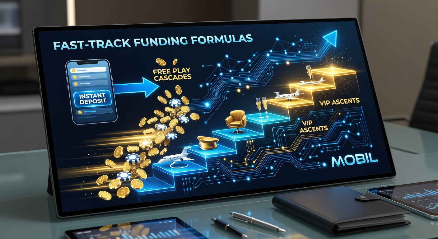 Close-up of a VIP loyalty tier progression graphic on a mobile app, showing instant deposit icons connecting to exploding free spin cascades and a live dealer VIP table invitation