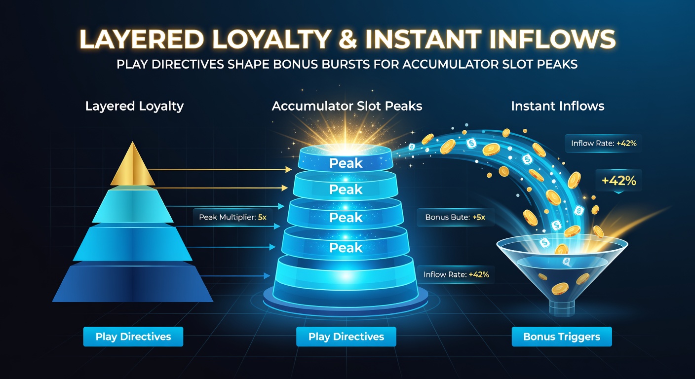 Screenshot of a mobile app showing loyalty tier progression, instant deposit confirmation, and a bonus burst activating on an accumulator slot linked to a live roulette table