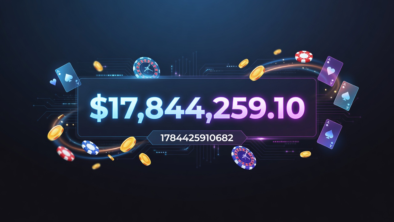 Illustration of online jackpot game interfaces showing reels and prize indicators across multiple devices